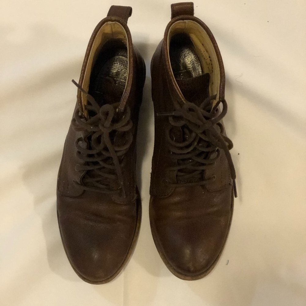 FRYE Brown Ankle Lace Up Boots Size 6B